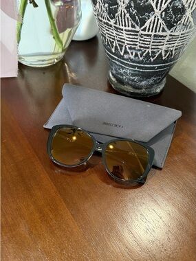Jimmy Choo Black Sunglasses with Brown Lenses